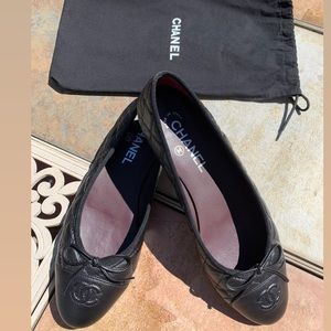 Chanel quilted ballet flats